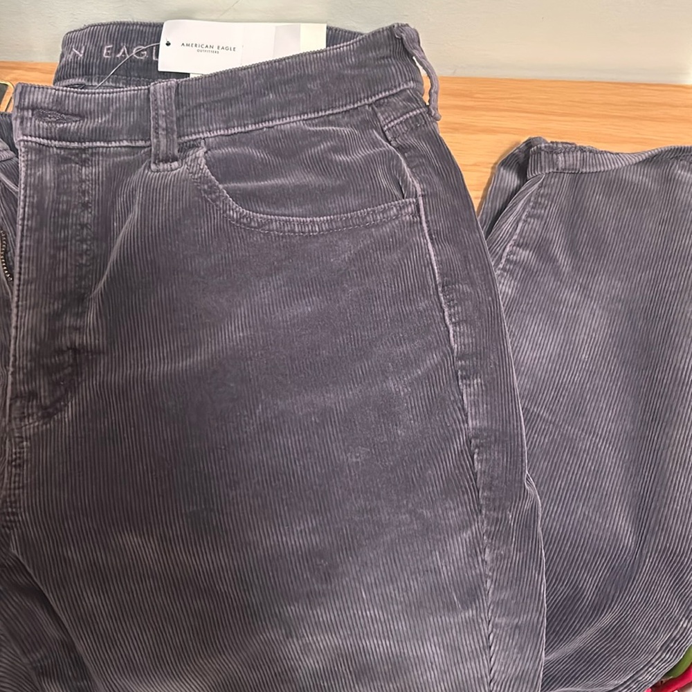 Dusty Blue/ gray American Eagle corduroy jegging